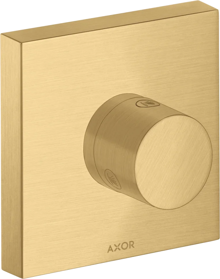 Axor Showersolutions Shut-off / Diverter Valve Trio / Quattro Shut-off / Diverter Valve 120 Mm X 120 Mm Square Brushed Gold Optic product image - Image 1