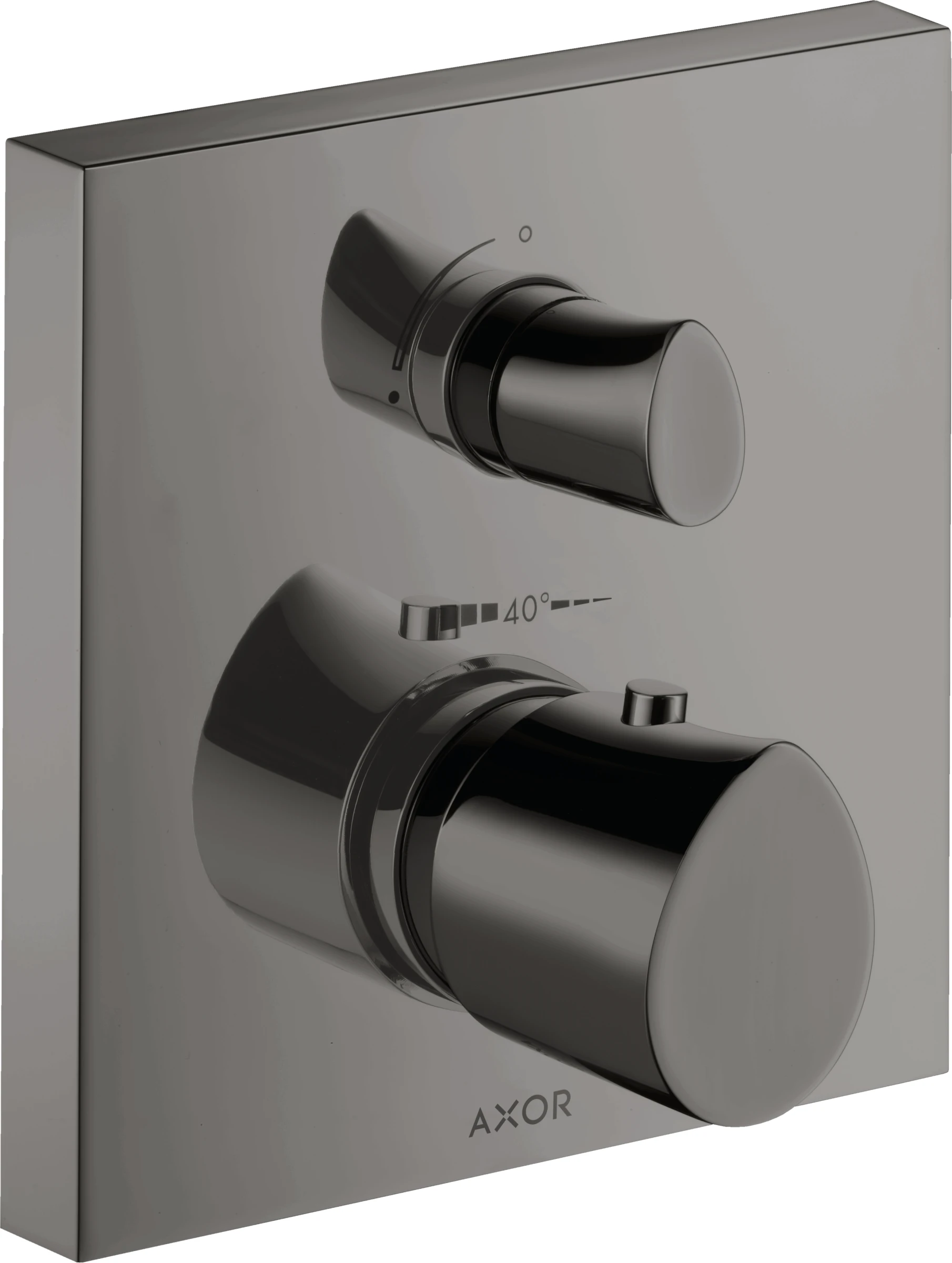 Axor Starck Organic Thermostatic Mixer For Concealed Installation With Shut-off / Diverter Valve Polished Black Chrome