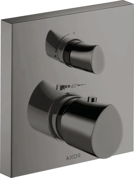 Axor Starck Organic Thermostatic Mixer For Concealed Installation With Shut-off / Diverter Valve Polished Black Chrome