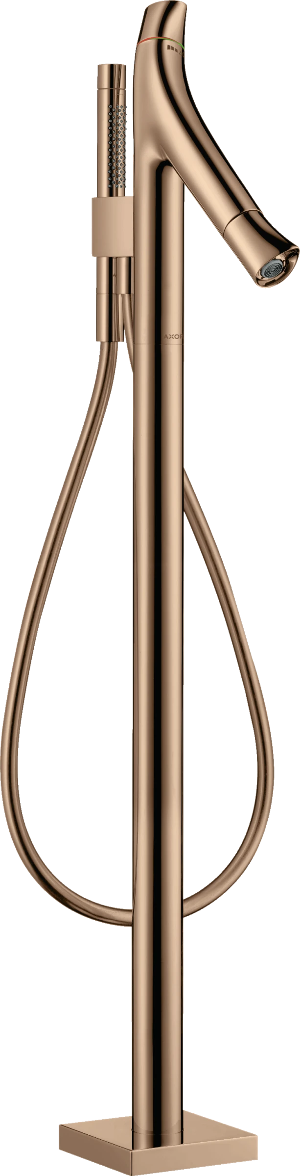 Axor Starck Organic Thermostatic Bath Mixer Floor-standing Polished Red Gold