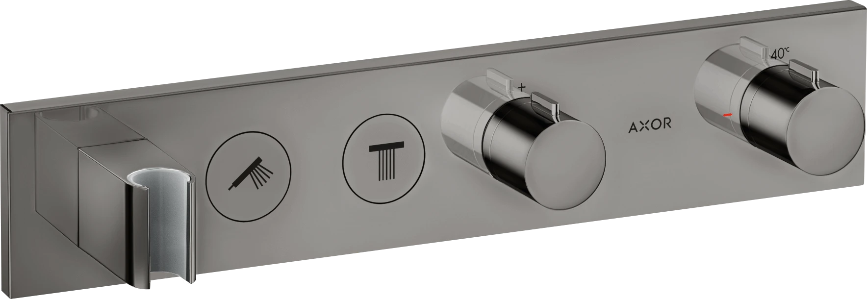 Axor Showersolutions Thermostatic Module Select 460/90 For Concealed Installation For 2 Outlets Polished Black Chrome