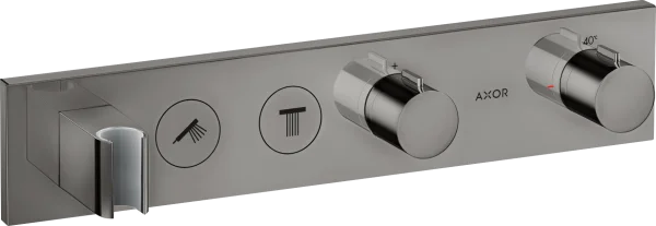 Axor Showersolutions Thermostatic Module Select 460/90 For Concealed Installation For 2 Outlets Polished Black Chrome