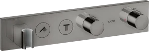 Axor Showersolutions Thermostatic Module Select 460/90 For Concealed Installation For 2 Outlets Polished Black Chrome
