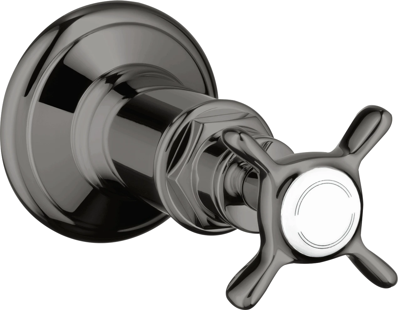 Axor Montreux Shut-off Valve For Concealed Installation With Cross Handle Polished Black Chrome