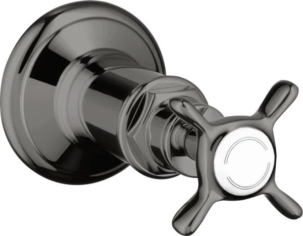 Axor Montreux Shut-off Valve For Concealed Installation With Cross Handle Polished Black Chrome
