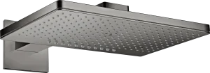 Axor Showersolutions Overhead Shower 460/300 2jet With Shower Arm And Square Escutcheon Polished Black Chrome