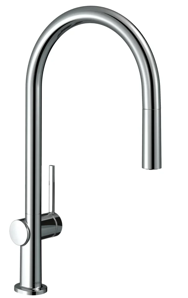 Hansgrohe Talis M54 Single Lever Kitchen Mixer 210 With Pull-out Spout And Sbox, Single Spray Mode Chrome product image - Image 1