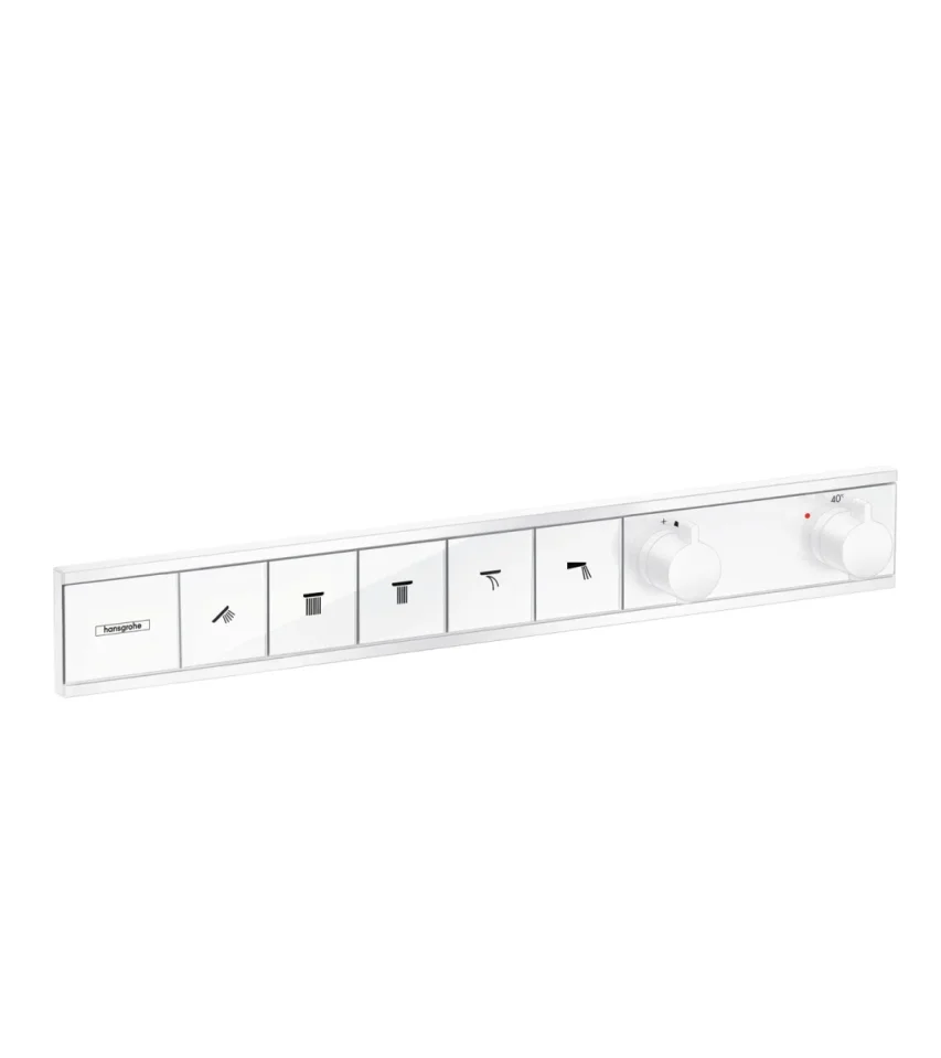 Hansgrohe Rainselect Thermostat For Concealed Installation For 5 Functions Matt White product image - Image 1