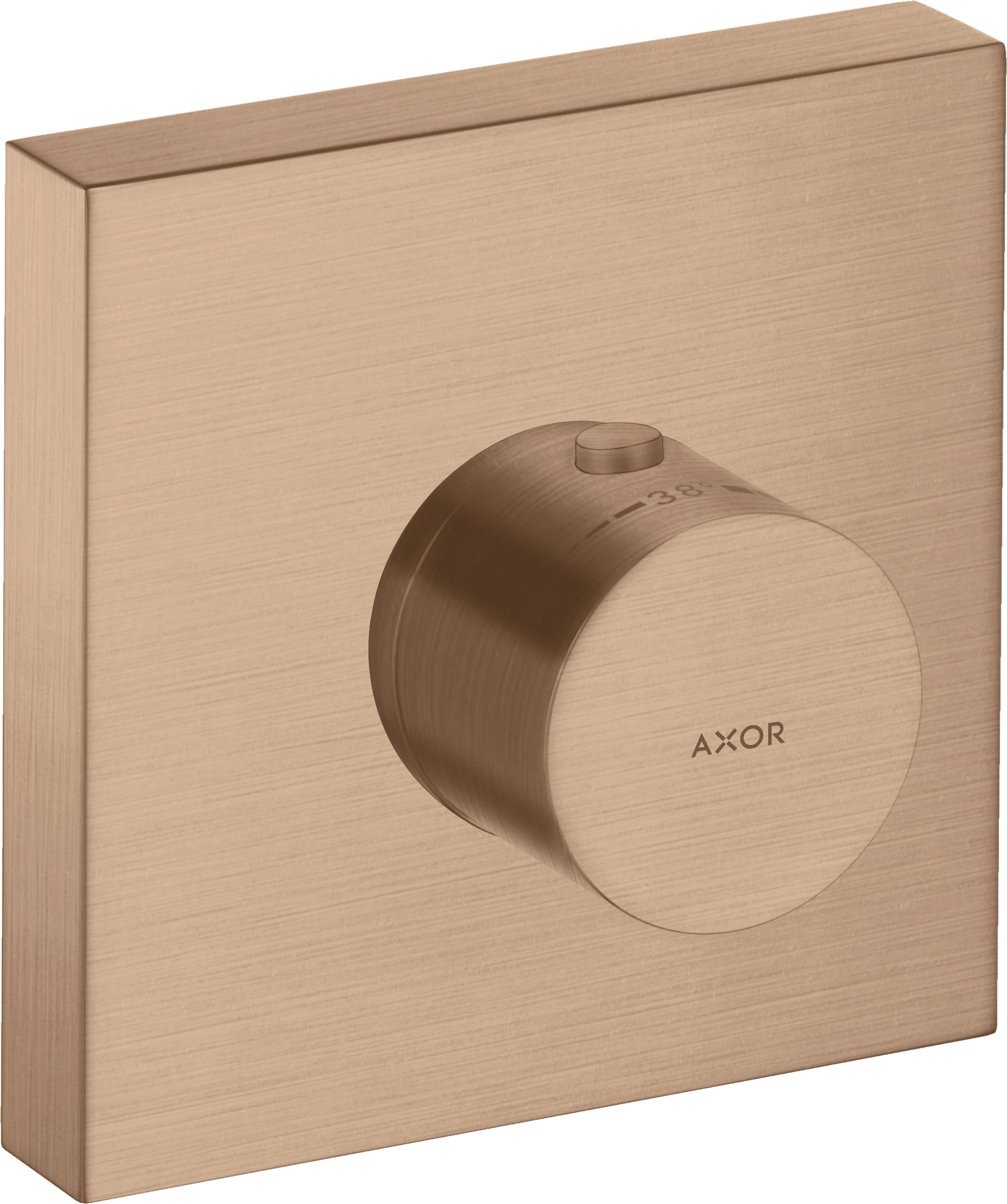 Axor Showersolutions Thermostatic Module 120/120 Square For Concealed Installation Brushed Red Gold