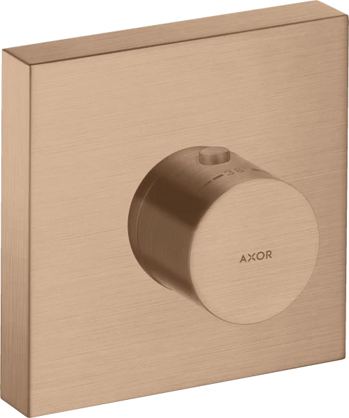 Axor Showersolutions Thermostatic Module 120/120 Square For Concealed Installation Brushed Red Gold