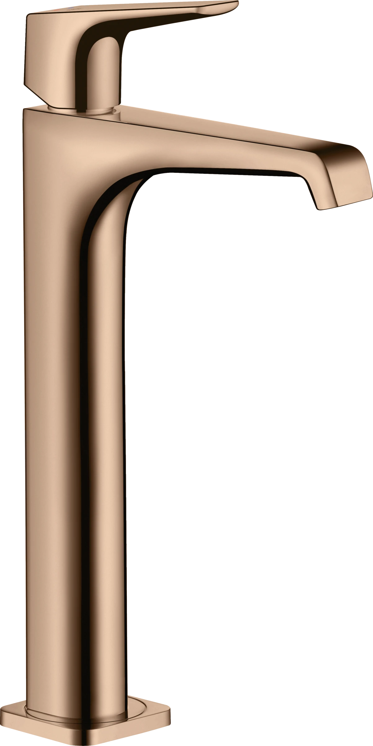 Axor Citterio E Single Lever Basin Mixer 250 With Lever Handle For Wash Bowls Without Waste Polished Red Gold