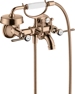 Axor Montreux 2-handle Manual Bath Mixer For Exposed Installation With Lever Handles Polished Red Gold