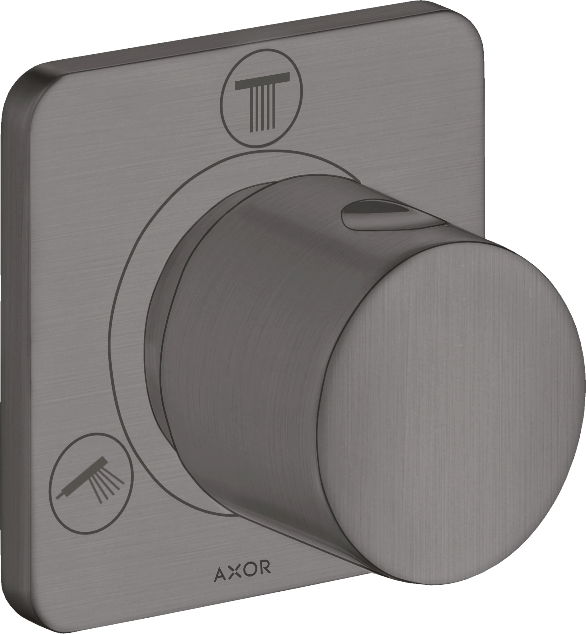 Axor Citterio M Shut-off / Diverter Valve Trio / Quattro Finish Set Brushed Black Chrome