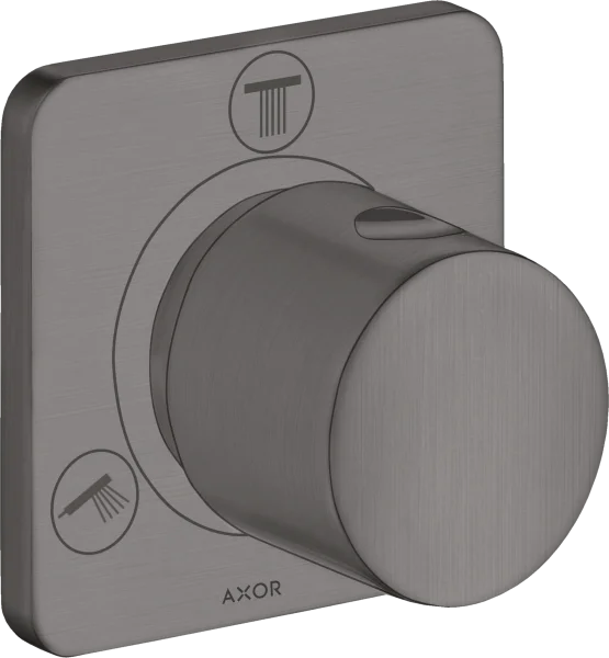 Axor Citterio M Shut-off / Diverter Valve Trio / Quattro Finish Set Brushed Black Chrome