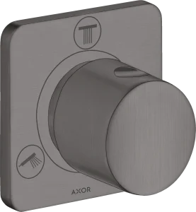 Axor Citterio M Shut-off / Diverter Valve Trio / Quattro Finish Set Brushed Black Chrome