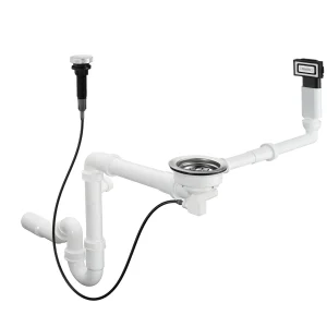 Hansgrohe D16-11 Automatic Waste And Overflow Set For Single Bowl Granite Chrome
