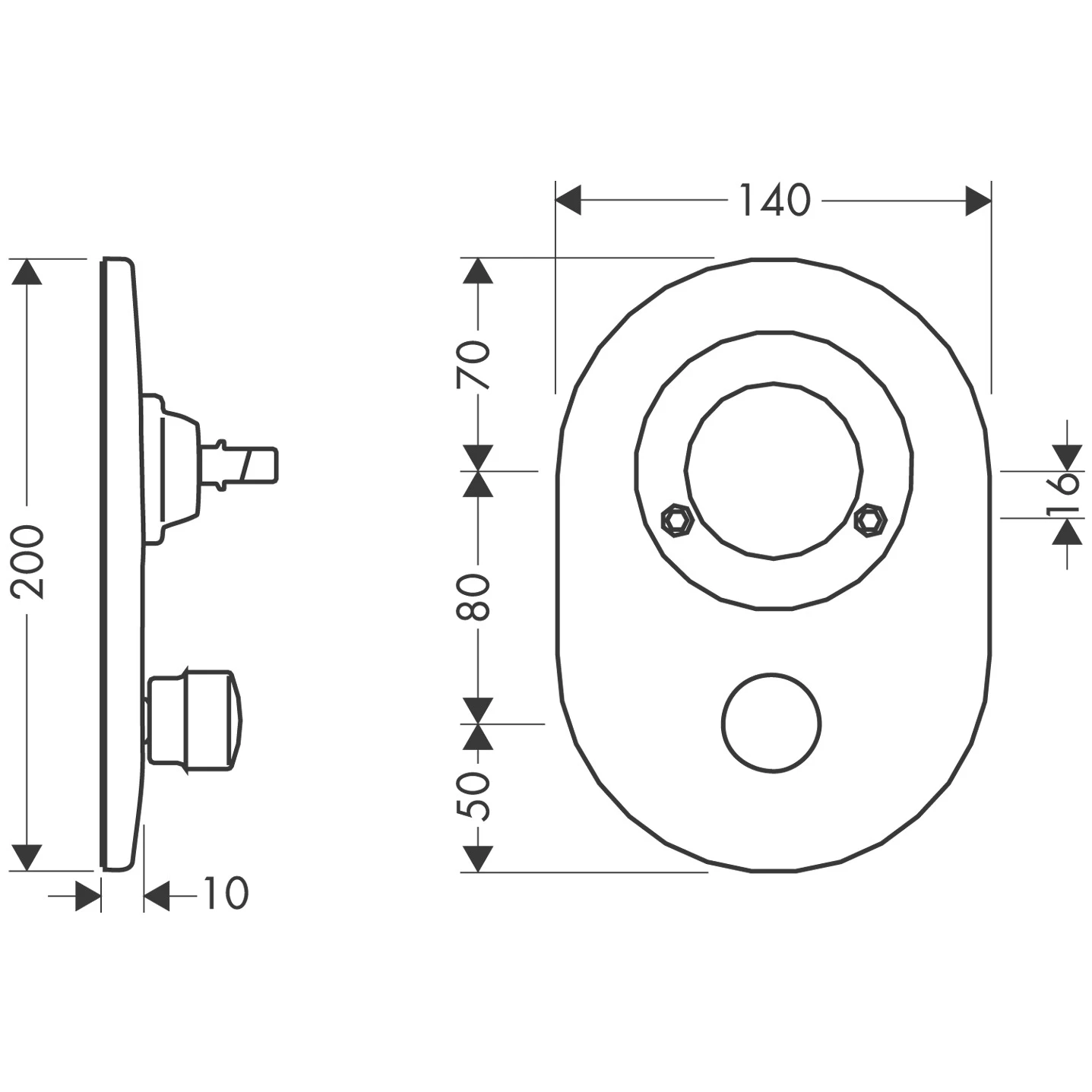 Hansgrohe Conversion Kit Mixer Ball / M3 Chrome