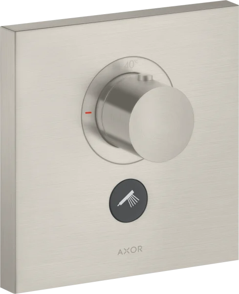 Axor Showerselect Thermostatic Mixer Highflow Square For Concealed Installation For Multiple Outlets Stainless Steel
