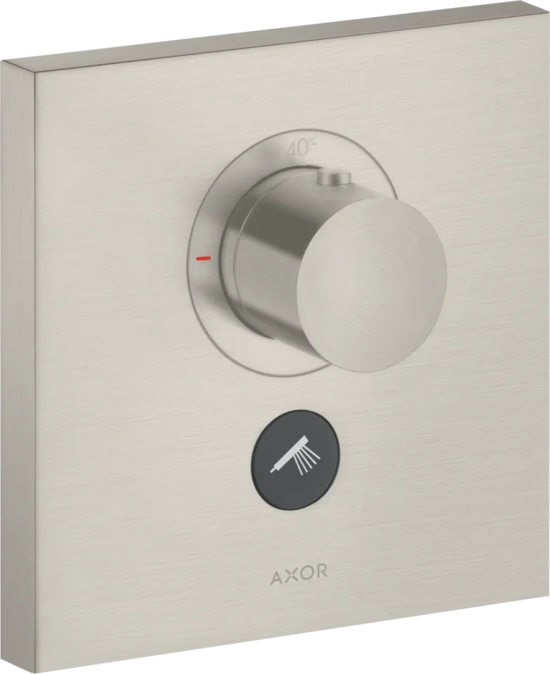 Axor Showerselect Thermostatic Mixer Highflow Square For Concealed Installation For Multiple Outlets Stainless Steel Optic product image - Image 1