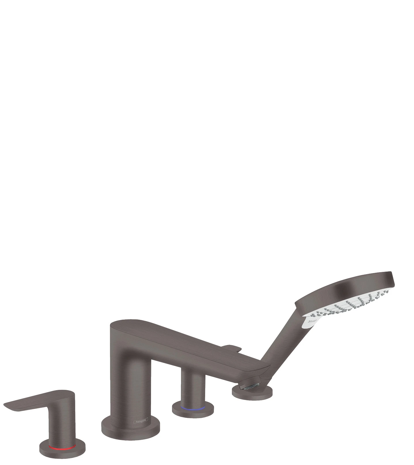 Hansgrohe Talis E 4-hole Rim-mounted Bath Mixer Brushed Black Chrome