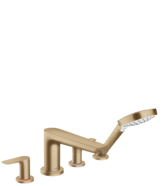 Hansgrohe Talis E 4-hole Rim-mounted Bath Mixer Brushed Bronze