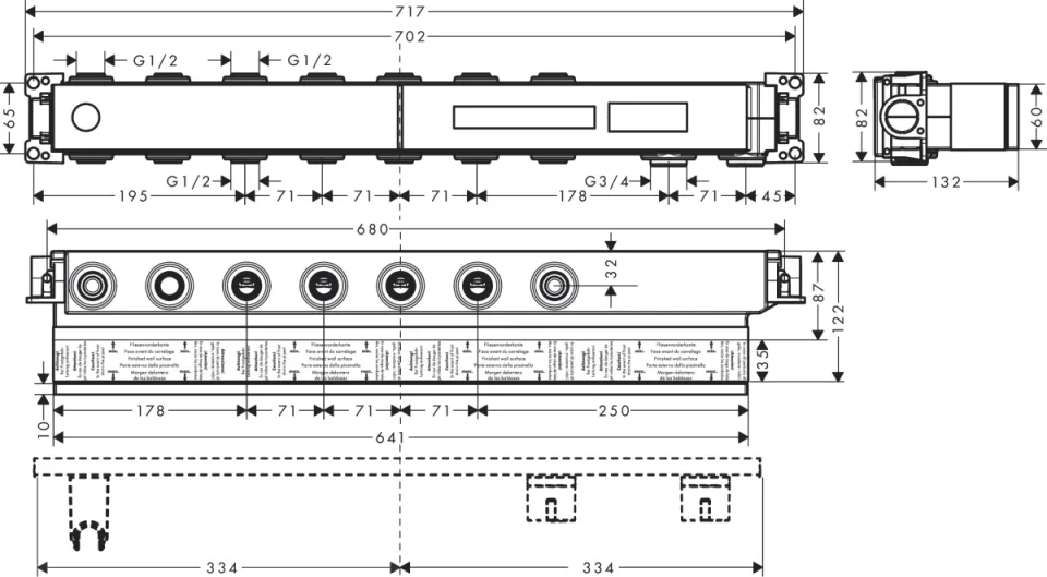 Hansgrohe Rainselect Basic Set For 5 Outlets detail view - Image 2