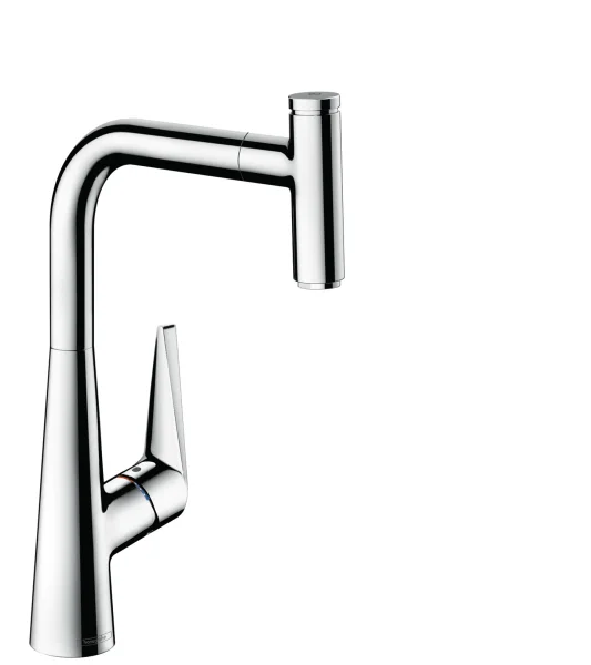 Hansgrohe Talis Select M51 Single Lever Kitchen Mixer 300 With Pull-out Spout, Single Spray Mode Chrome