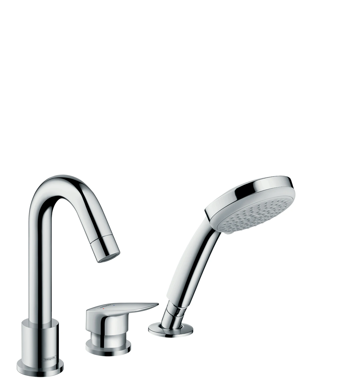 Hansgrohe Logis 3-hole Rim-mounted Single Lever Bath Mixer Chrome
