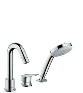 Hansgrohe Logis 3-hole Rim-mounted Single Lever Bath Mixer Chrome