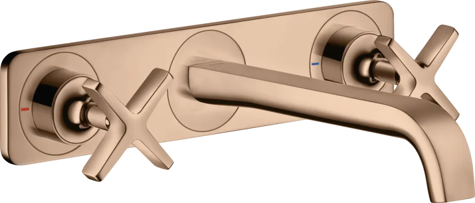 Axor Citterio E 3-hole Basin Mixer For Concealed Installation Wall-mounted With Spout 220 Mm And Plate product image - Image 1