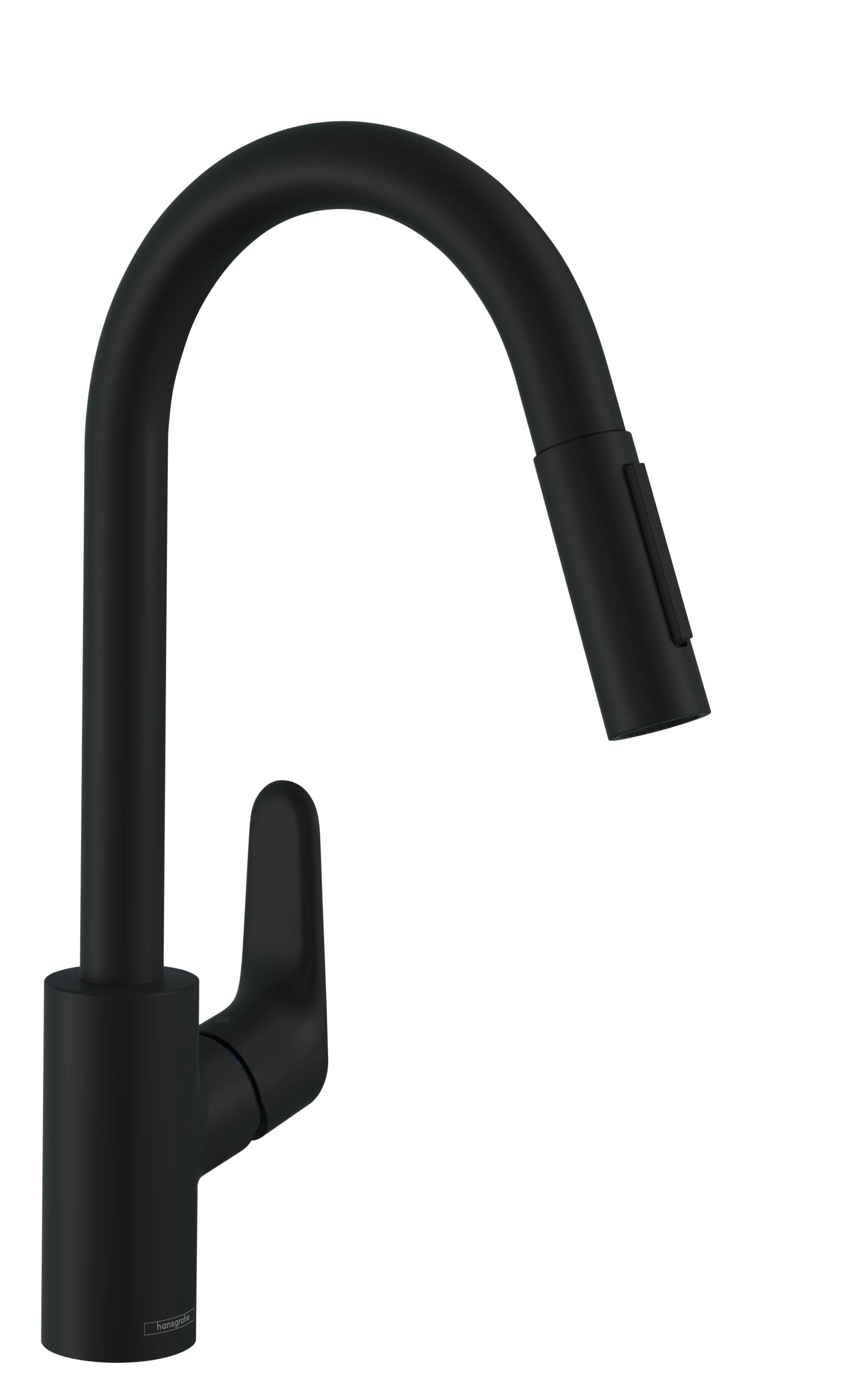 Hansgrohe Focus M41 Single Lever Kitchen Mixer 240 With Pull-out Spray, 2 Spray Modes Matt Black