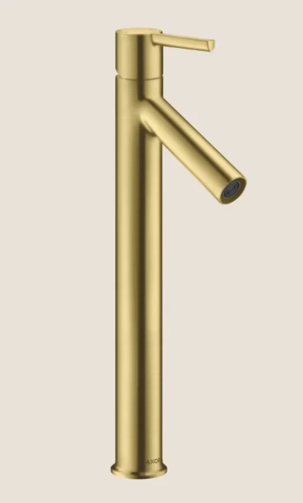 Axor Starck Single Lever Basin Mixer 250 With Lever Handle For Wash Bowls Without Pop-up Waste Brushed Brass detail view - Image 3