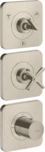 Axor Citterio E Thermostatic Module 380/120 For Concealed Installation For 3 Outlets With Escutcheons Brushed Nickel