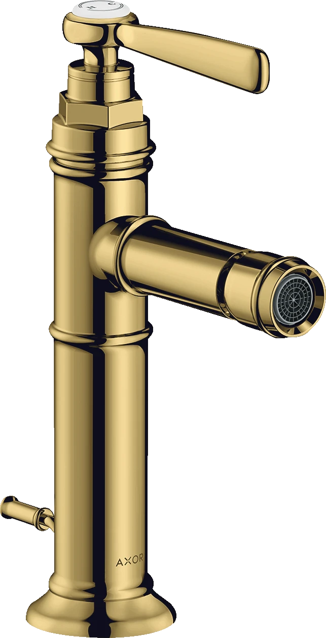 Axor Montreux Single Lever Bidet Mixer With Lever Handle And Pop-up Waste Gold Polished