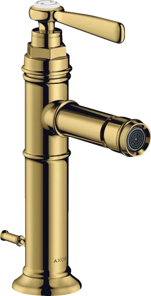 Axor Montreux Single Lever Bidet Mixer With Lever Handle And Pop-up Waste Gold Polished