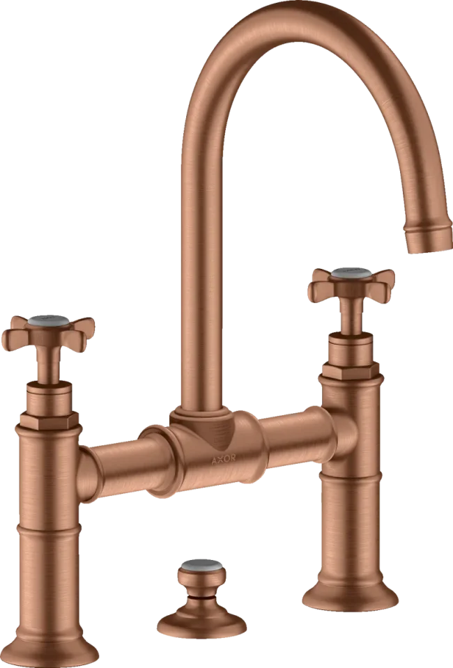Axor Montreux 2-handle Basin Mixer 220 With Cross Handles And Pop-up Waste product image - Image 1