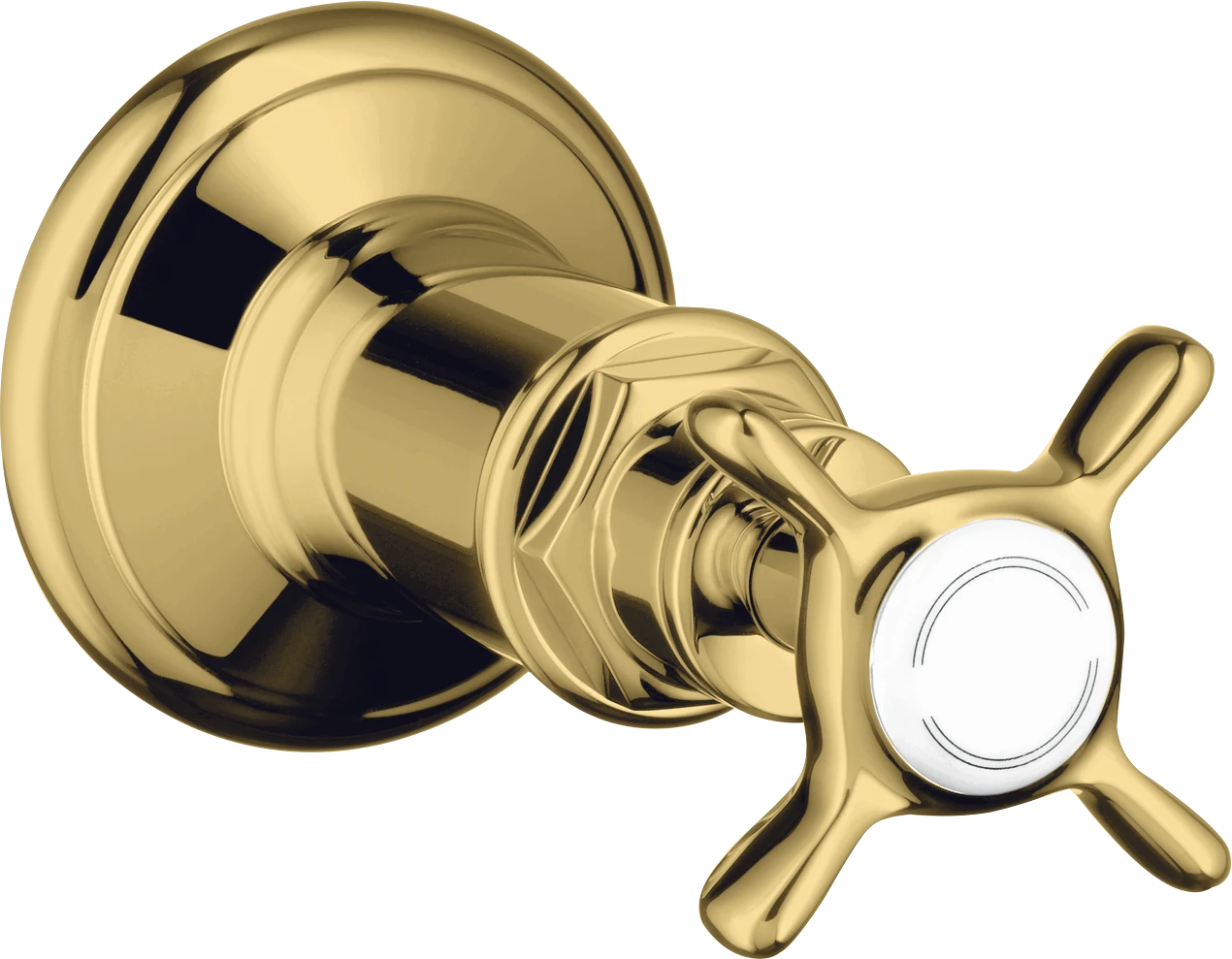 Axor Montreux Shut-off Valve For Concealed Installation With Cross Handle Gold Polished