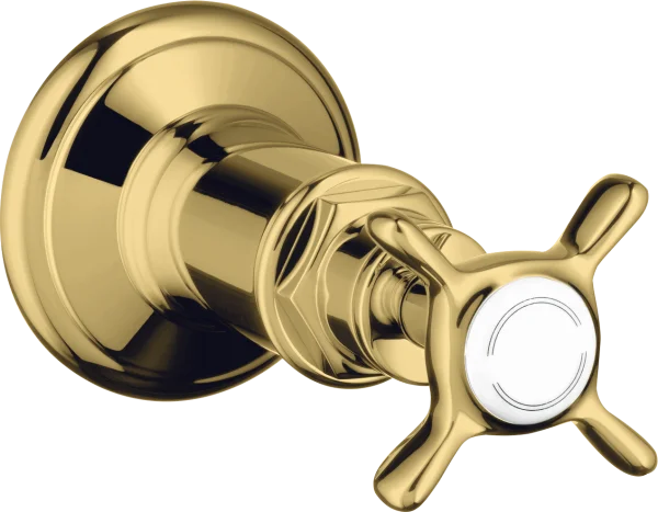 Axor Montreux Shut-off Valve For Concealed Installation With Cross Handle Gold Polished