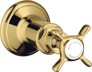 Axor Montreux Shut-off Valve For Concealed Installation With Cross Handle Gold Polished