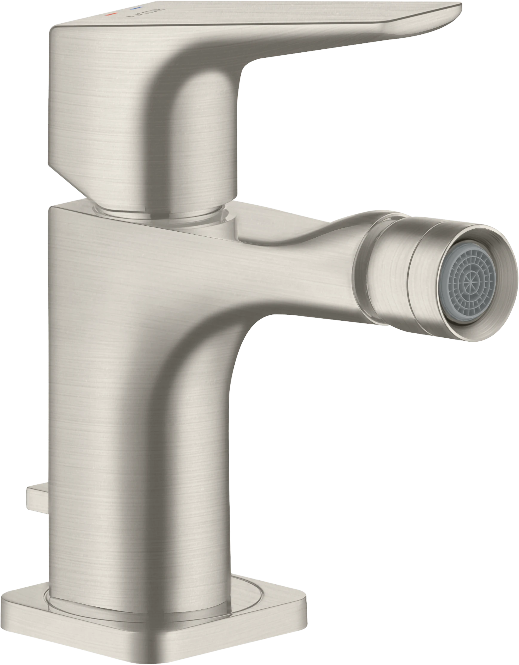 Axor Citterio E Single Lever Bidet Mixer With Lever Handle And Pop-up Waste Stainless Steel
