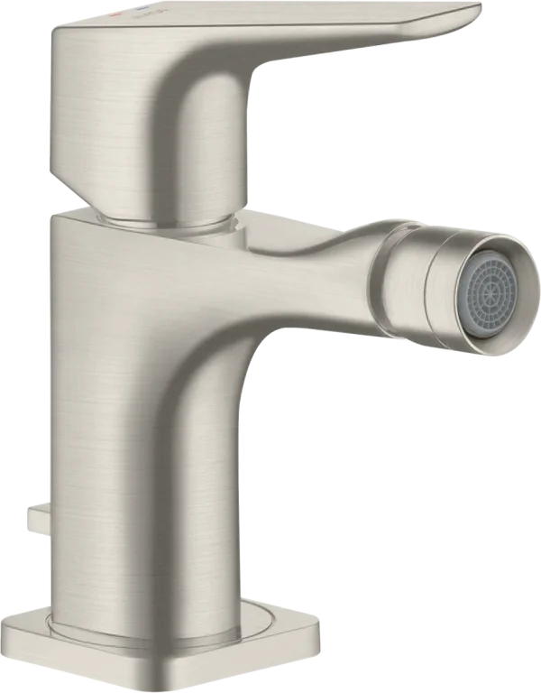 Axor Citterio E Single Lever Bidet Mixer With Lever Handle And Pop-up Waste Stainless Steel Optic product image - Image 1