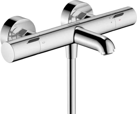 Hansgrohe Ecostat Fine Thermostatic Bath Filler Mixer Exposed 366 X 226 X 103mm Chrome product image - Image 1