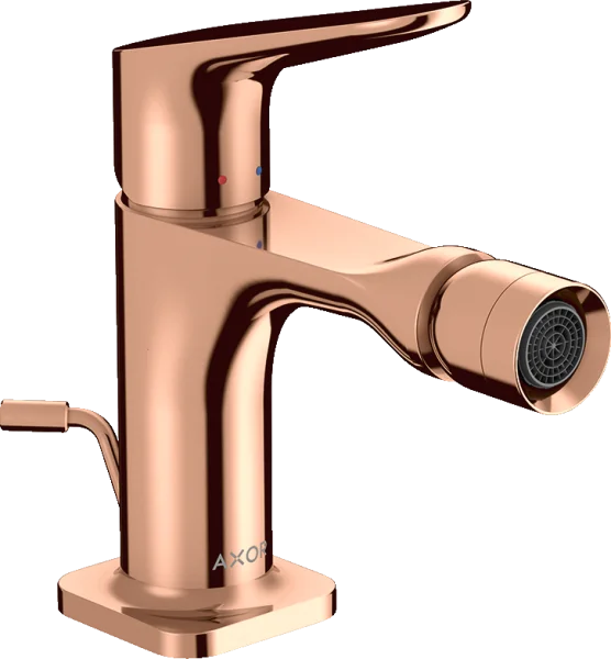 Axor Citterio M Single Lever Bidet Mixer With Pop-up Waste Polished Red Gold