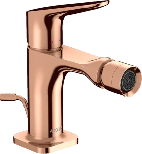 Axor Citterio M Single Lever Bidet Mixer With Pop-up Waste Polished Red Gold