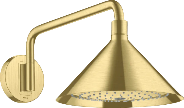 Axor Showers/front Overhead Shower 240 2jet With Shower Arm Brushed Brass