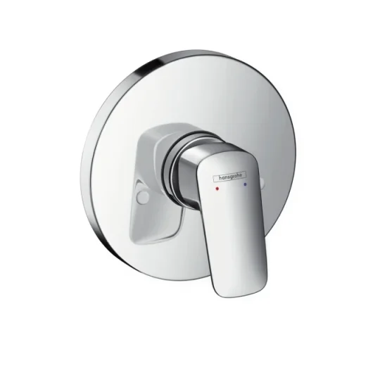 Hansgrohe Logis Single Lever Manual Shower Mixer Round For Concealed Installation Chrome detail view - Image 2