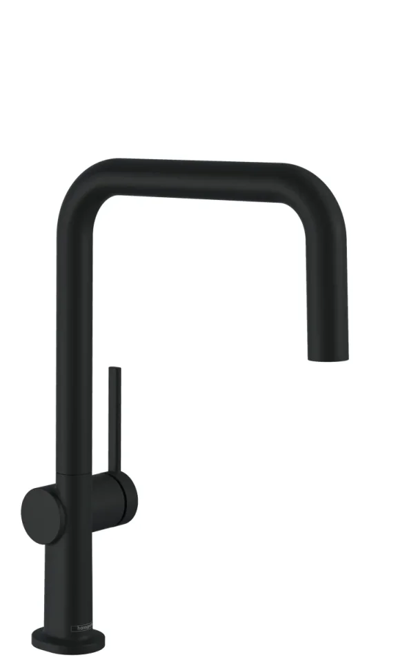 Hansgrohe Talis M54 Single Lever Kitchen Mixer U 220, Single Spray Mode Matt Black product image - Image 1