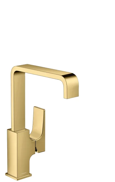 Hansgrohe Metropol Single Lever Basin Mixer 230 With Lever Handle And Push-open Waste Gold Polished