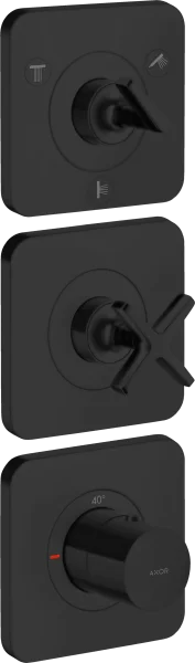 Axor Citterio E Thermostatic Shower Mixer Concealed 300 X 208 X 144mm Black - Matt