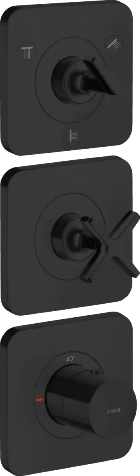 Axor Citterio E Thermostatic Shower Mixer Concealed 300 X 208 X 144mm Black - Matt product image - Image 1